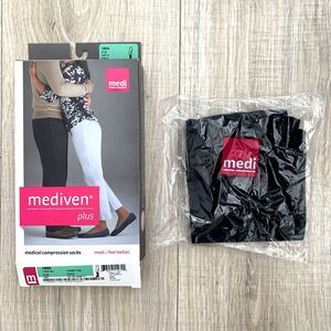 Mediven Plus Calf Closed Toe 20-30 mmHg COMPRESSION SOCKS Sz 4 Black 19854